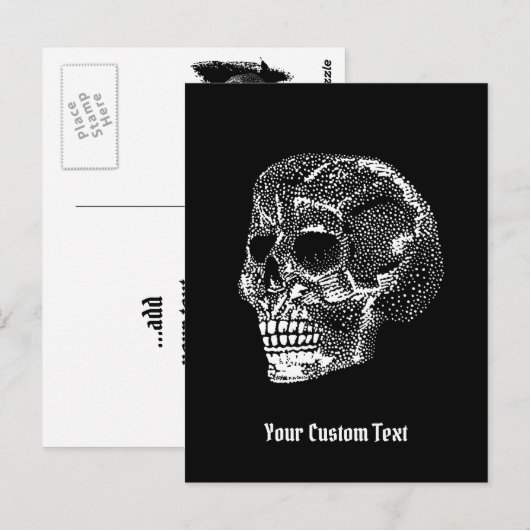 スカルはがき ポストカード (正面/裏面)
