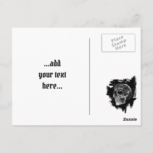 スカルはがき ポストカード (裏面)