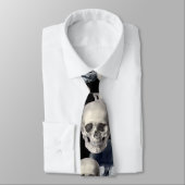 スカルはに対する縞で飾ります ネクタイ (タイ)