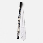 スカルはに対する縞で飾ります ネクタイ (裏面)