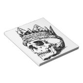 スカルは王冠、王、ハムレットを着ている ノートパッド (アングル)