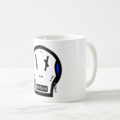 スカルは「愛は痛み」と言う コーヒーマグカップ (正面右)