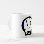 スカルは「愛は痛み」と言う コーヒーマグカップ (正面左)