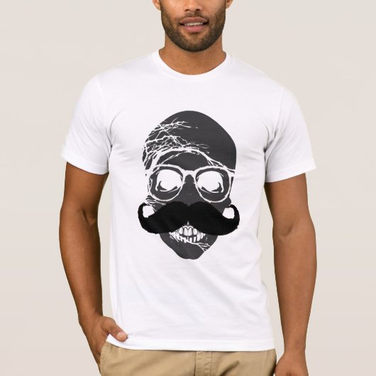 スカルひげ眼鏡2 Tシャツ (正面)