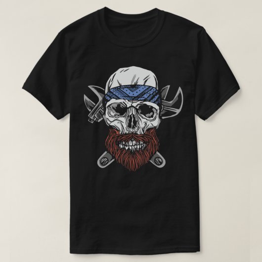 スカルひげ6 Tシャツ (デザイン正面)