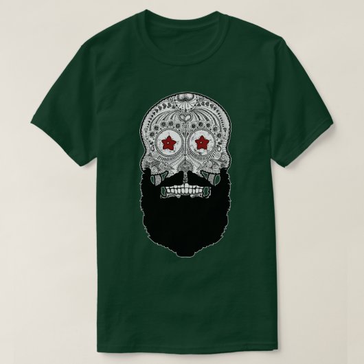 スカルひげ Tシャツ (デザイン正面)