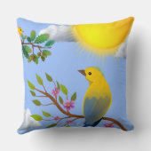 スカルひまわり柄 – ハロウィン不気味 クッション (裏面)