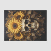 スカルひまわり金ゴールド 薄葉紙 (正面)