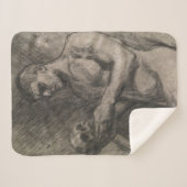 スカルを持つ男性の体（アルバート・エーデルフェルト著） シェルパブランケット (正面(横))