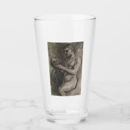 スカルを持つ男性の体（アルバート・エーデルフェルト著） タンブラーグラス
