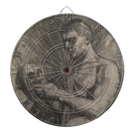 スカルを持つ男性の体（アルバート・エーデルフェルト著） ダーツボード