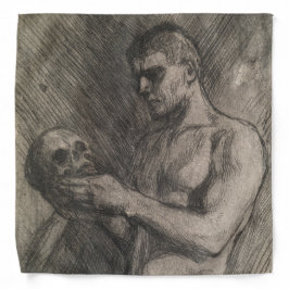 スカルを持つ男性の体（アルバート・エーデルフェルト著） バンダナ