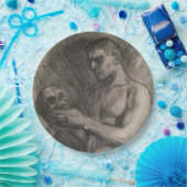 スカルを持つ男性の体(アルバート・エーデルフェルト著) ペーパープレート (パーティー)