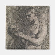 スカルを持つ男性の体（アルバート・エーデルフェルト著）