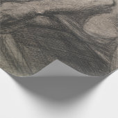 スカルを持つ男性の体（アルバート・エーデルフェルト著） ラッピングペーパー (角)