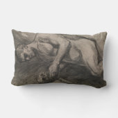 スカルを持つ男性の体（アルバート・エーデルフェルト著） ランバークッション (裏面)