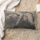 スカルを持つ男性の体（アルバート・エーデルフェルト著） ランバークッション (ブランケット)