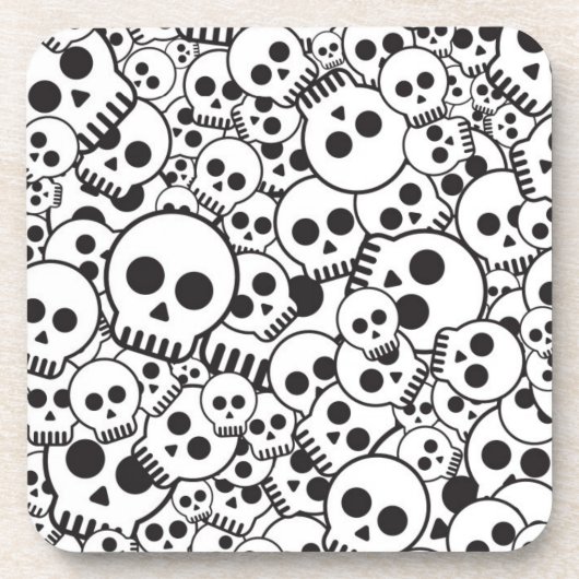 スカルを搭載するパターン コースター (正面)