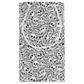 スカルを搭載するパターン スモールペーパーバッグ (裏面)