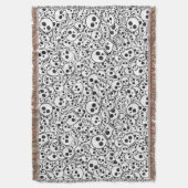 スカルを搭載するパターン スローブランケット (正面縦)