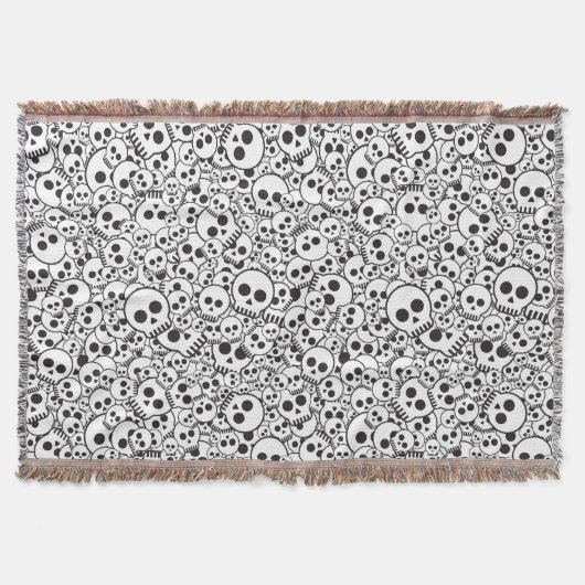 スカルを搭載するパターン スローブランケット (正面)