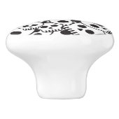 スカルを搭載するパターン セラミックノブ (側面)