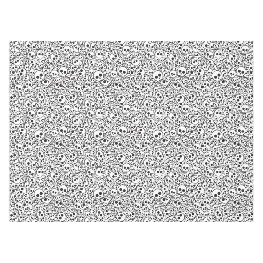 スカルを搭載するパターン テーブルクロス (正面(横))