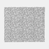 スカルを搭載するパターン フリースブランケット (正面(横))