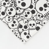 スカルを搭載するパターン フリースブランケット (角)