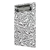 スカルを搭載するパターン ミニクリップボード (アングル2)