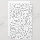 スカルを搭載するパターン 便箋 (正面/裏面)