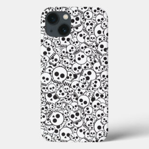 スカルを搭載するパターン iPhone 13ケース
