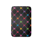 スカルを搭載する多彩なパターン バスマット (正面縦)