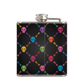 スカルを搭載する多彩なパターン フラスク (裏面)