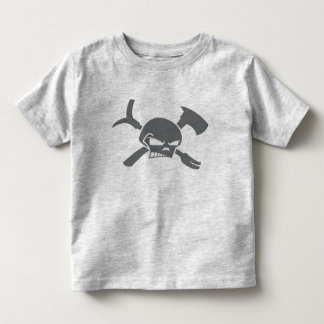 スカルを搭載する幼児の消防士 トドラーTシャツ
