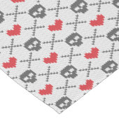 スカルを搭載する編まれたパターン ショートテーブルランナー (コーナー)