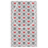 スカルを搭載する編まれたパターン スモールペーパーバッグ (裏面)