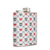 スカルを搭載する編まれたパターン フラスク (右)