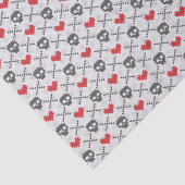 スカルを搭載する編まれたパターン 薄葉紙 (詳細)