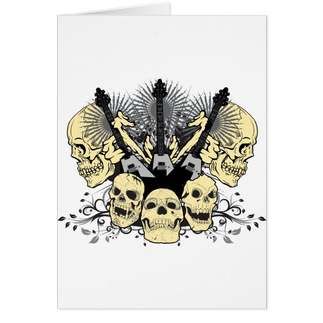 スカルを搭載する3つのギター (正面)