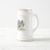 スカルを搭載する3つのギター ビールジョッキ (正面右)