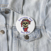 スカルを搭載する"国民の素晴らしいの技術週" 缶バッジ (インサイチュ)