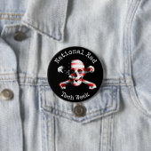 スカルを搭載する"国民の素晴らしいの技術週" 缶バッジ (インサイチュ)