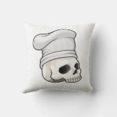 スカルを調理師としてChef hat クッション (裏面)