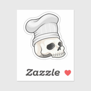 スカルを調理師としてChef hat シール