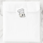 スカルを調理師としてChef hat スクエアシール (バッグ)