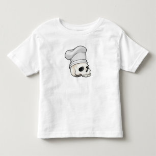 スカルを調理師としてChef hat トドラーTシャツ
