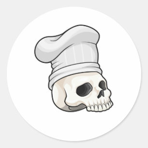 スカルを調理師としてChef hat ラウンドシール
