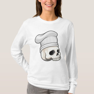 スカルを調理師としてChef hat Tシャツ