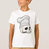 スカルを調理師としてChef hat Tシャツ (正面)
